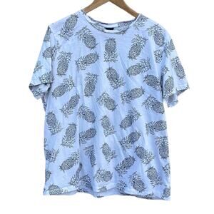 H&M White & Black pineapple print short sleeve t-shirt size XL